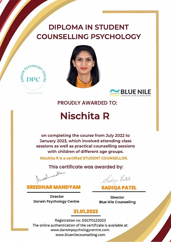 Student/Child Counsellors Certificate